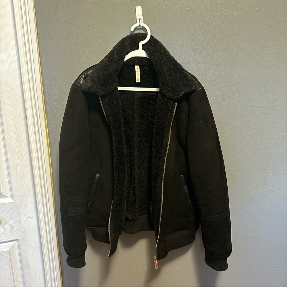 Zara Black Textured Jacket